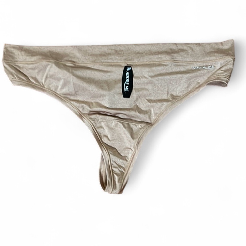 5/$25 
Adore Me Panty Sz 3XL 1061 Metallic Tan Tuscany Marl Thong Closet Staple
